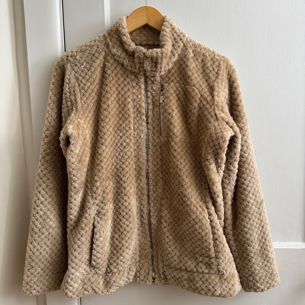 Calvin Klein women's fuzzy sherpa full zip jacket